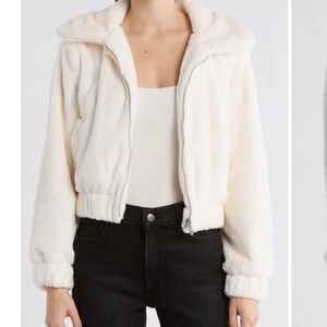 RD Style Faux Fur Bomber Jacket